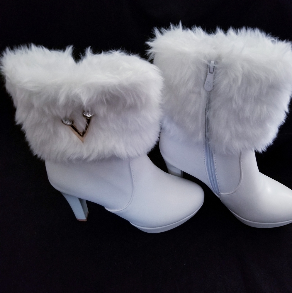 White Fur Boots